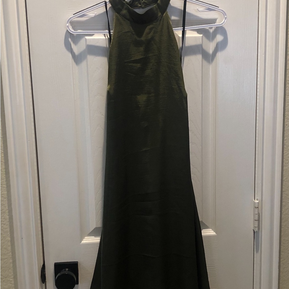 Urban Outfitters Green Halter Sundress Backless